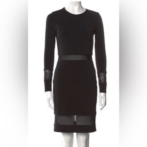 Alice + Olivia Black Dress with Mesh Accents
